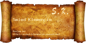 Smied Klemencia névjegykártya